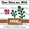 Crealies Duo Stansen No. 80a Blaadjes 23a Bessentakjes (Spiegelbeeld) (CLDD80a) Crealies Duo Stansen No. 80a Blaadjes 23a Bessentakjes (Spiegelbeeld) (CLDD80a)
