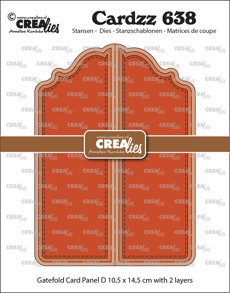Crealies Cardzz Stansen Gatefold Card Paneel D (CLCL638)