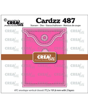 Crealies Cardzz Stansen ATC Envelop Verticaal Paneel C (CLCZ487)