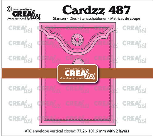 Crealies Cardzz Stansen ATC Envelop Verticaal Paneel C (CLCZ487) Crealies Cardzz Stansen ATC Envelop Verticaal Paneel C (CLCZ487)