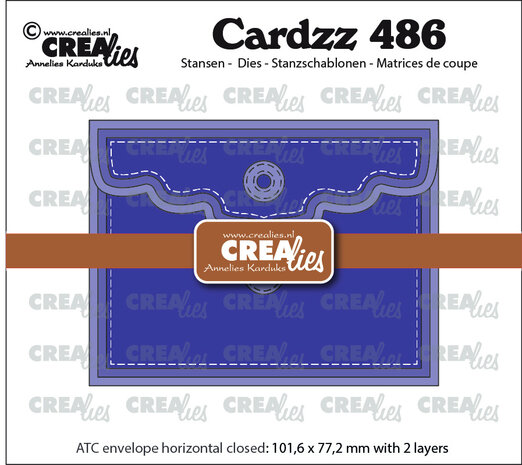 Crealies Cardzz Stansen ATC Envelop Horizontaal Paneel A (CLCZ486) Crealies Cardzz Stansen ATC Envelop Horizontaal Paneel A (CLCZ486)