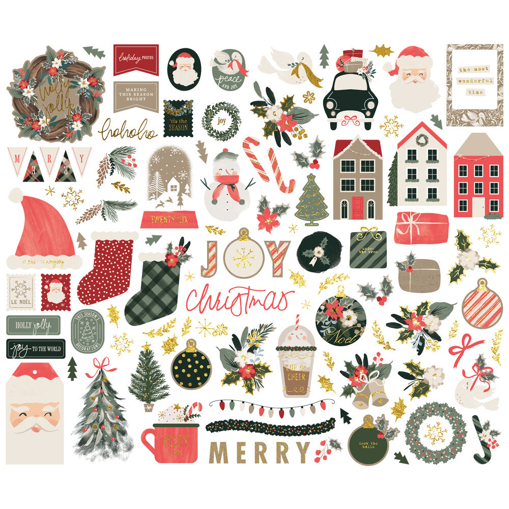 Simple Stories Mistletoe & Holly Bits & Pieces (27719)