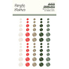 Simple Stories Mistletoe & Holly Glossy Enamel Dots (27723)