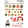 Simple Stories Mistletoe & Holly Decorative Brads (27722)