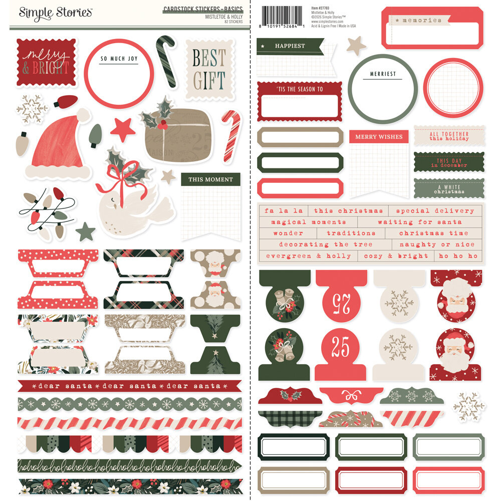 Simple Stories Mistletoe & Holly Collectors Essential Kit (27701) Simple Stories Mistletoe & Holly Collectors Essential Kit (27701)