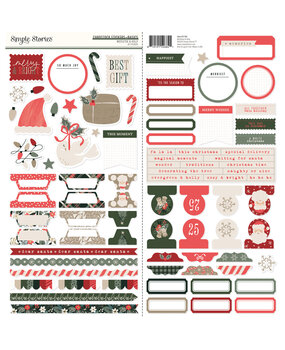 Simple Stories Mistletoe & Holly Cardstock Stickers Basics (27703)