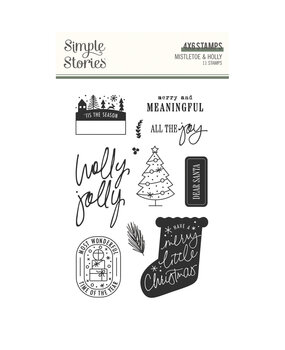 Simple Stories Mistletoe & Holly Stamps (27717)