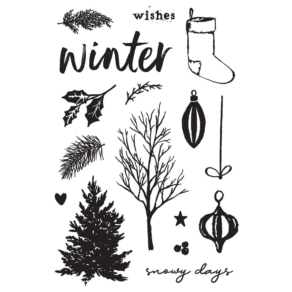 Simple Stories Simple Vintage Evergreen Memories Stamps (27824)