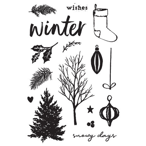 Simple Stories Simple Vintage Evergreen Memories Stamps (27824)