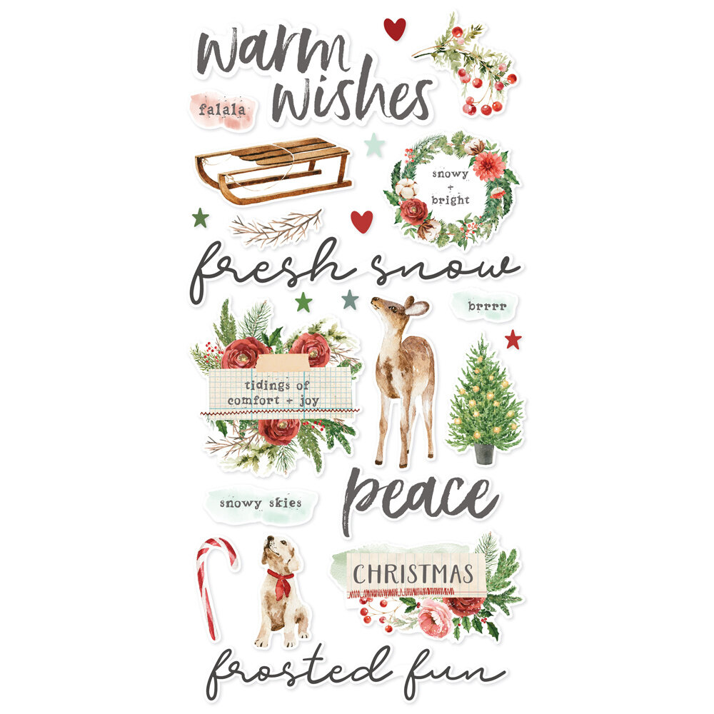 Simple Stories Simple Vintage Evergreen Memories Foam Stickers (27830)