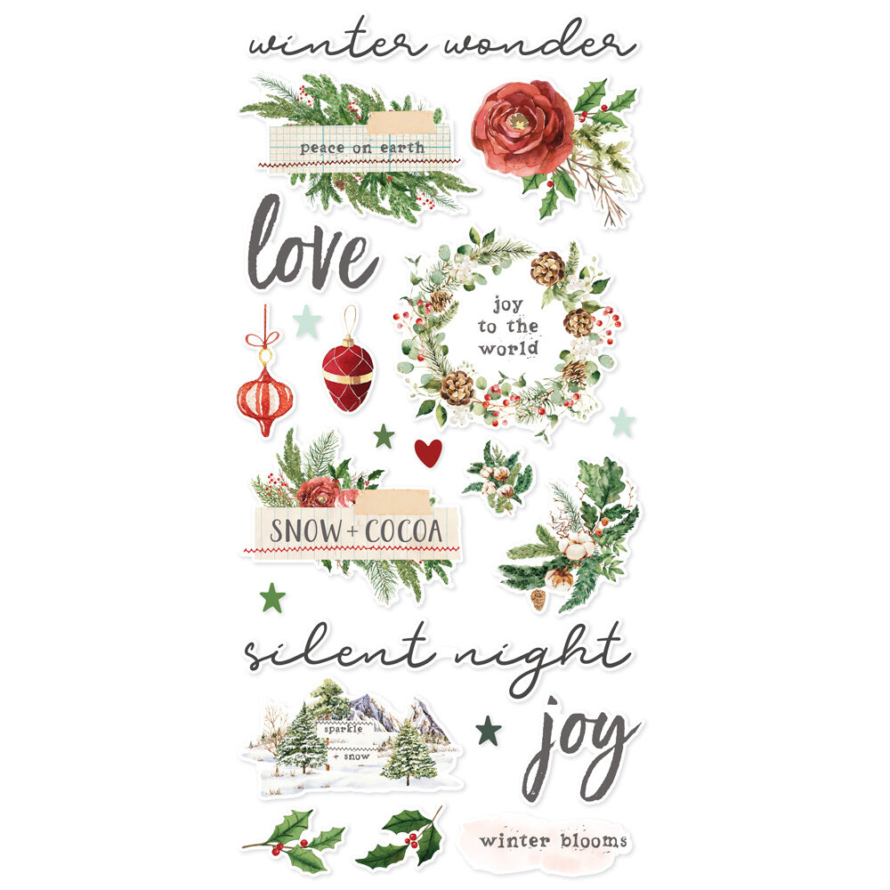 Simple Stories Simple Vintage Evergreen Memories Foam Stickers (27830)