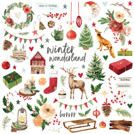 Simple Stories Simple Vintage Evergreen Memories Chipboard Pieces (27825)