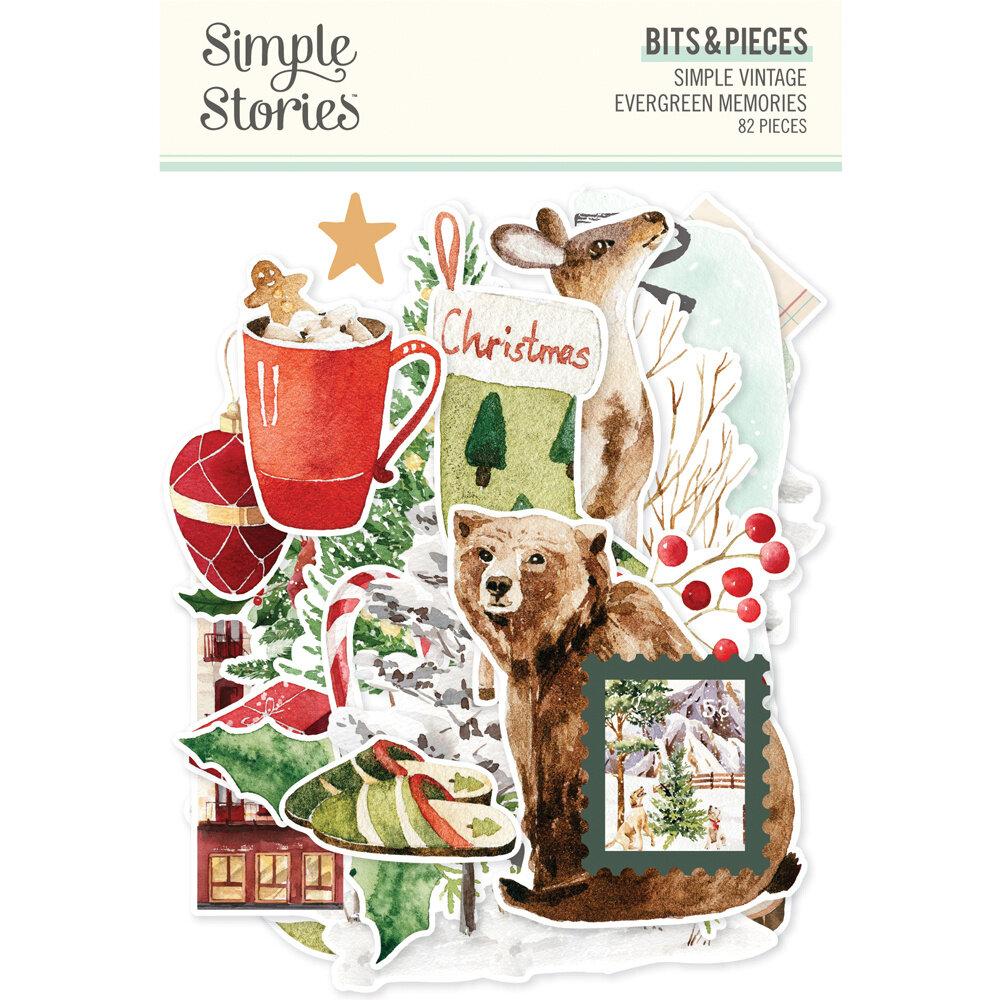 Simple Stories Simple Vintage Evergreen Memories Bits & Pieces (27826)