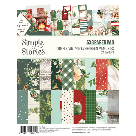 Simple Stories Simple Vintage Evergreen Memories 6x8 Inch Pad (27823) Simple Stories Simple Vintage Evergreen Memories 6x8 Inch Pad (27823)