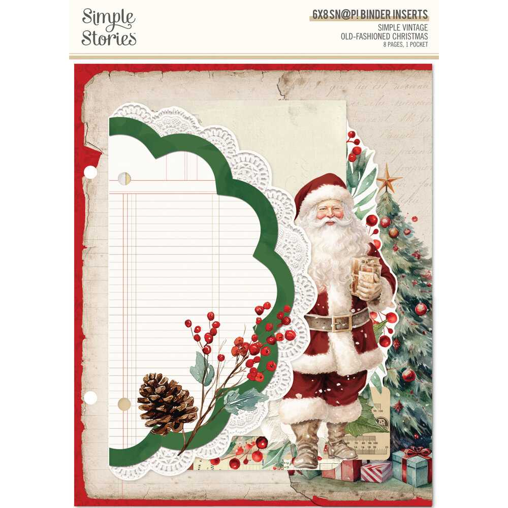 Simple Stories Simple Vintage Old-Fashioned Christmas SN@P! 6x8 Inch Binder Inserts (27634) Simple Stories Simple Vintage Old-Fashioned Christmas SN@P! 6x8 Inch Binder Inserts (27634)