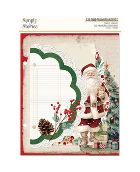 Simple Stories Simple Vintage Old-Fashioned Christmas SN@P! 6x8 Inch Binder Inserts (27634)