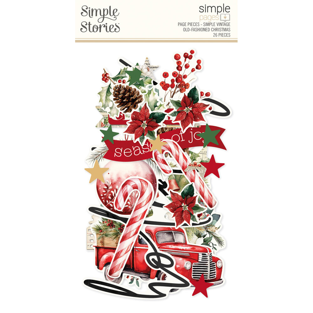 Simple Stories Simple Vintage Old-Fashioned Christmas Simple Pages Pieces (27633)
