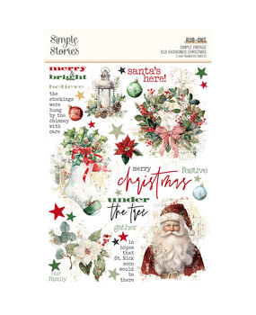 Simple Stories Simple Vintage Old-Fashioned Christmas Rub Ons (27629)
