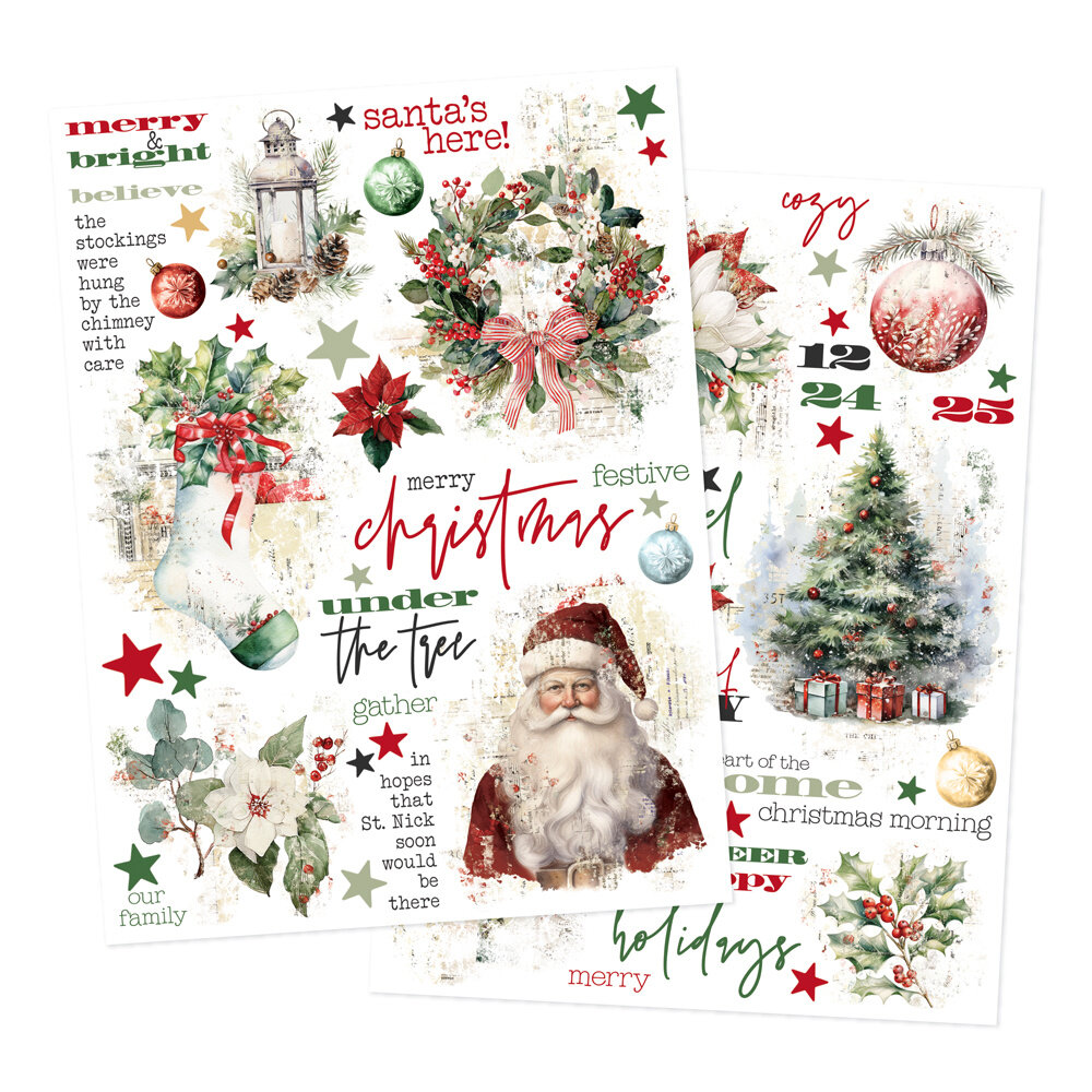 Simple Stories Simple Vintage Old-Fashioned Christmas Rub Ons (27629)