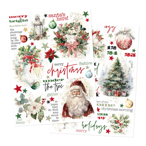 Simple Stories Simple Vintage Old-Fashioned Christmas Rub Ons (27629)