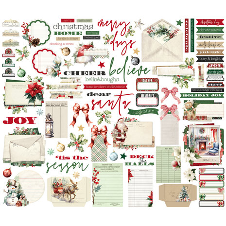 Simple Stories Simple Vintage Old-Fashioned Christmas Journal Bits & Pieces (27627)