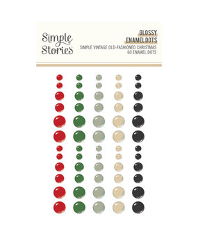 Simple Stories Simple Vintage Old-Fashioned Christmas Glossy Enamel Dots (27632)