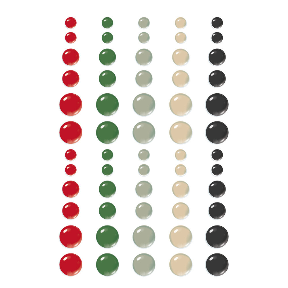 Simple Stories Simple Vintage Old-Fashioned Christmas Glossy Enamel Dots (27632)