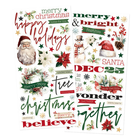 Simple Stories Simple Vintage Old-Fashioned Christmas Foam Stickers (27630)