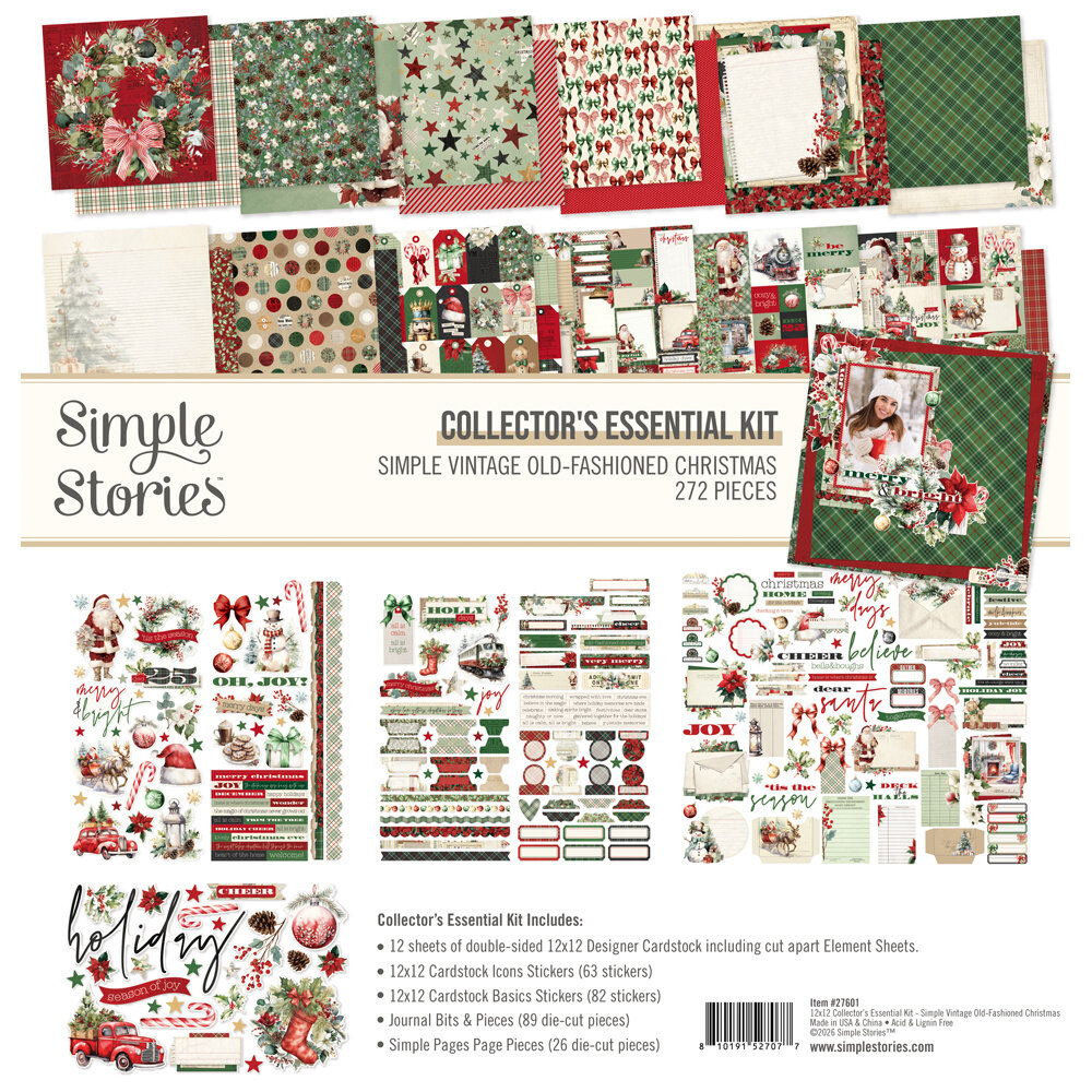 Simple Stories Simple Vintage Old-Fashioned Christmas Collectors Essentials Kit (27601) Simple Stories Simple Vintage Old-Fashioned Christmas Collectors Essentials Kit (27601)
