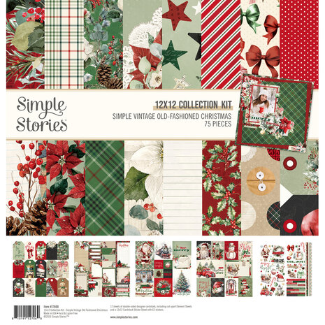 Simple Stories Simple Vintage Old-Fashioned Christmas Collectors Essentials Kit (27601) Simple Stories Simple Vintage Old-Fashioned Christmas Collectors Essentials Kit (27601)