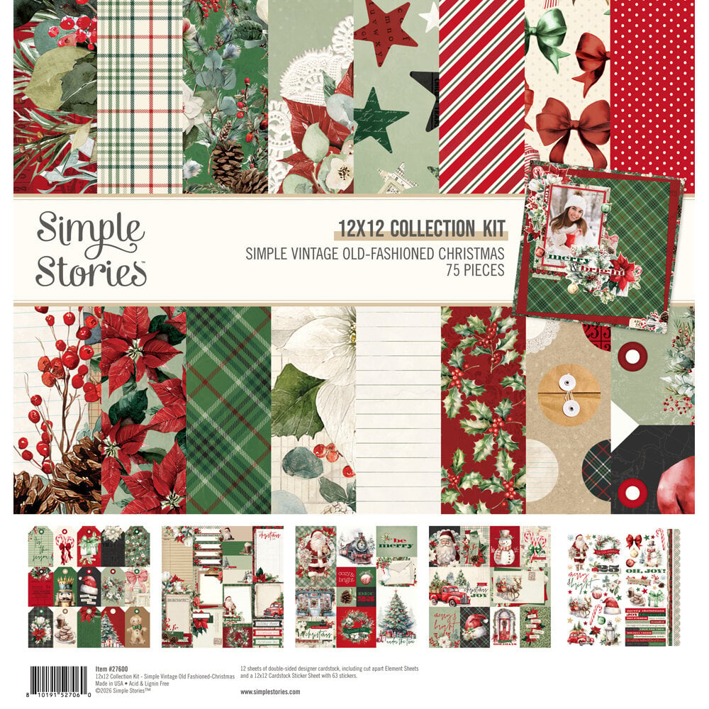 Simple Stories Simple Vintage Old-Fashioned Christmas Collection Kit (27600) Simple Stories Simple Vintage Old-Fashioned Christmas Collection Kit (27600)