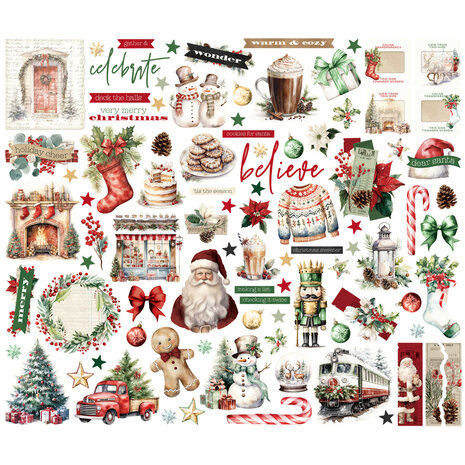 Simple Stories Simple Vintage Old-Fashioned Christmas Bits & Pieces (27626)