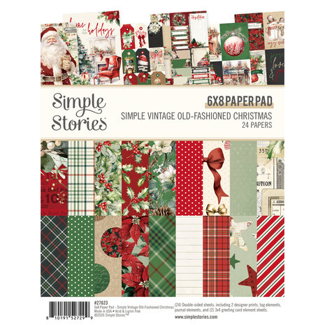 Simple Stories Simple Vintage Old-Fashioned Christmas 6x8 Inch Pad (27623) Simple Stories Simple Vintage Old-Fashioned Christmas 6x8 Inch Pad (27623)