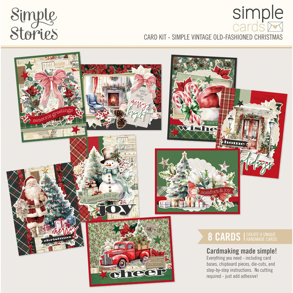 Simple Stories Simple Vintage Old-Fashioned Christmas 12x12 Inch Simple Cards Kit (27635)