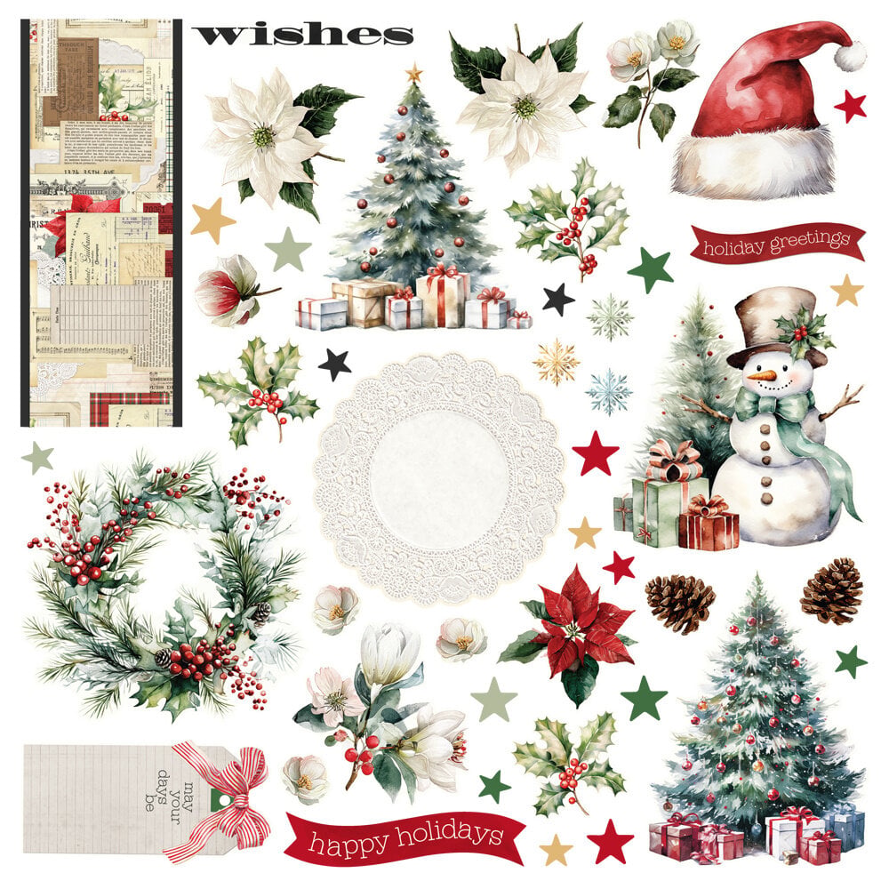 Simple Stories Simple Vintage Old-Fashioned Christmas 12x12 Inch Simple Cards Kit (27635)