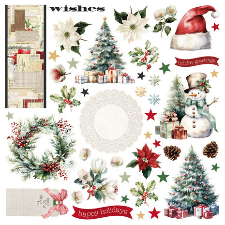 Simple Stories Simple Vintage Old-Fashioned Christmas 12x12 Inch Simple Cards Kit (27635)