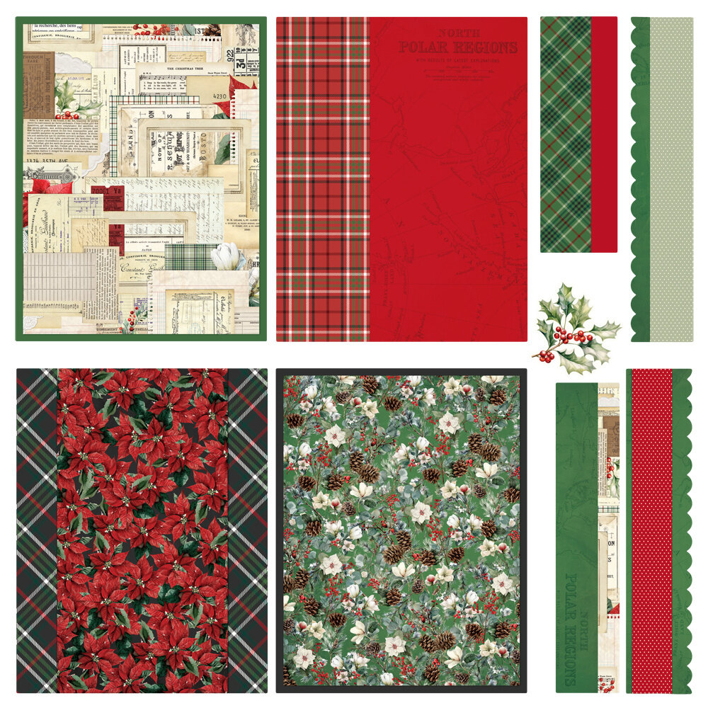 Simple Stories Simple Vintage Old-Fashioned Christmas 12x12 Inch Simple Cards Kit (27635)
