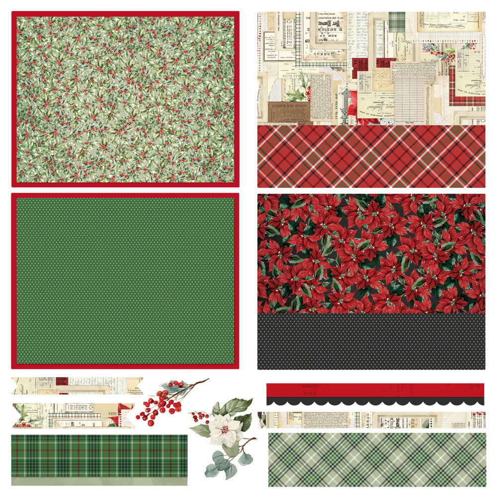 Simple Stories Simple Vintage Old-Fashioned Christmas 12x12 Inch Simple Cards Kit (27635)