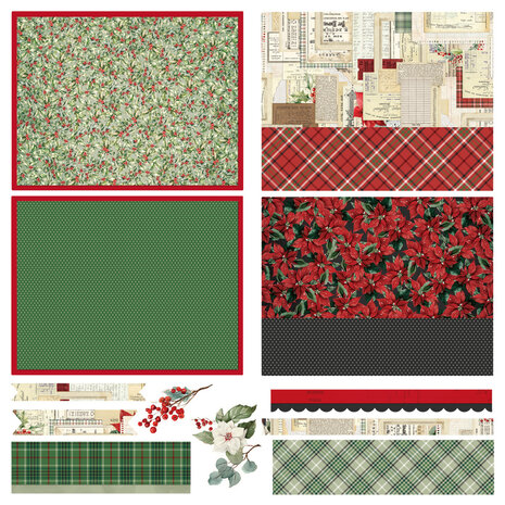 Simple Stories Simple Vintage Old-Fashioned Christmas 12x12 Inch Simple Cards Kit (27635)