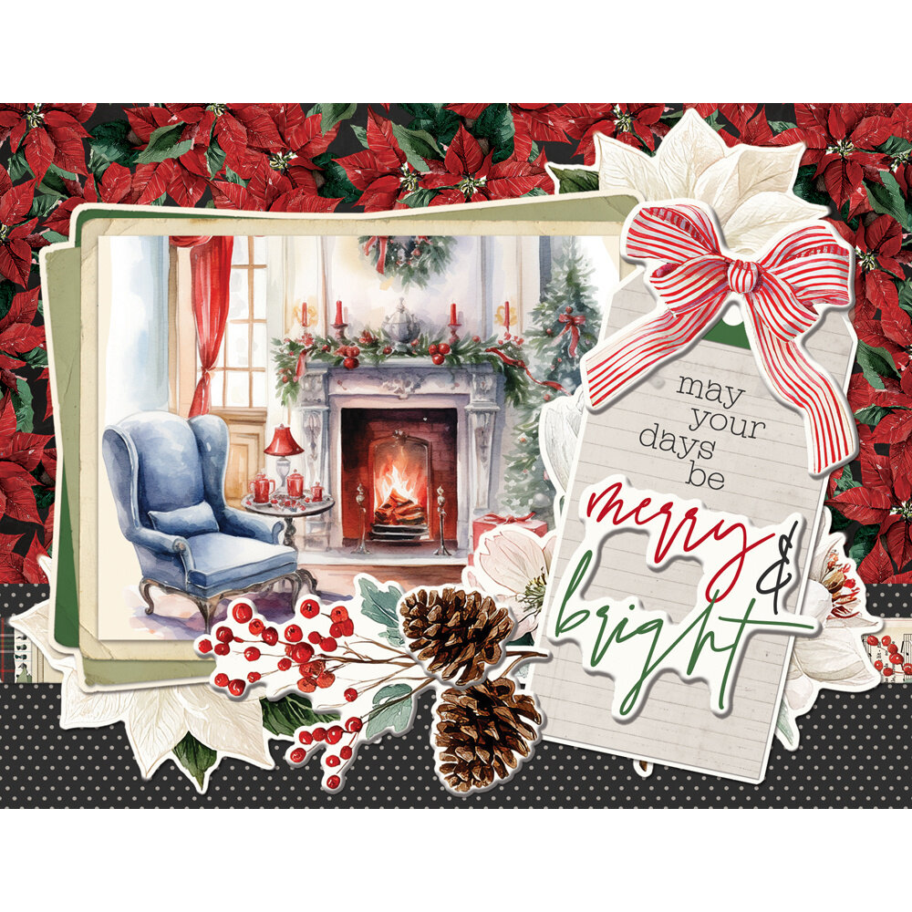 Simple Stories Simple Vintage Old-Fashioned Christmas 12x12 Inch Simple Cards Kit (27635)