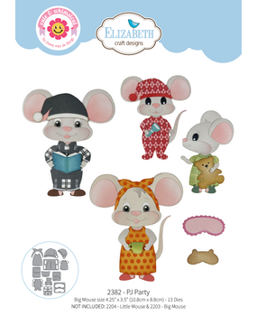 Elizabeth Craft Designs Snuggle Season Die PJ Party by Cute & Whimsical (2382)