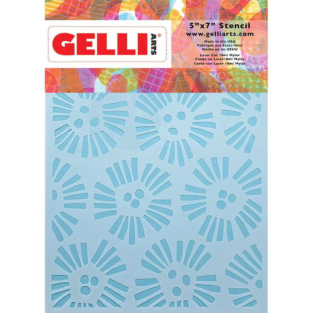 Gelli Arts Abstract Flower 5.25x7.25 Inch Stencil by Marsha Valk (GELAS5) Gelli Arts Abstract Flower 5.25x7.25 Inch Stencil by Marsha Valk (GELAS5)
