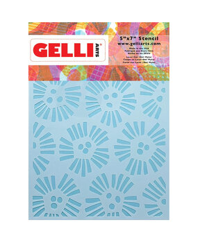 Gelli Arts Abstract Flower 5.25x7.25 Inch Stencil by Marsha Valk (GELAS5)