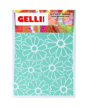 Gelli Arts Flower 5.5x7.5 Inch Stencil (GELFS5)