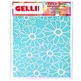 Gelli Arts Flower 8.5x10.5 Inch Stencil (GELFS8)
