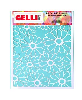 Gelli Arts Flower 8.5x10.5 Inch Stencil (GELFS8)