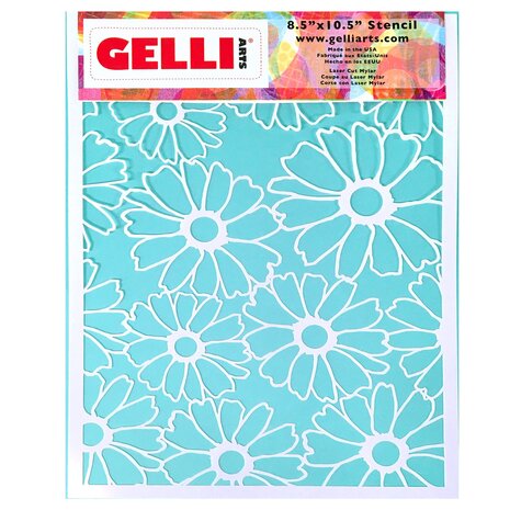 Gelli Arts Flower 8.5x10.5 Inch Stencil (GELFS8) Gelli Arts Flower 8.5x10.5 Inch Stencil (GELFS8)