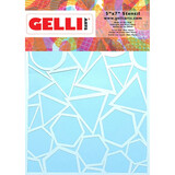 Gelli Arts Geo 5.25x7.25 Inch Stencil by Giovanna Zara (GELGS5)