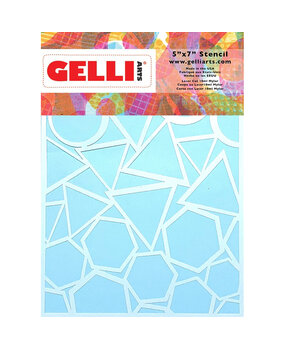 Gelli Arts Geo 5.25x7.25 Inch Stencil by Giovanna Zara (GELGS5)