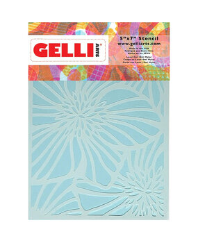 Gelli Arts Hellebore 5.25x7.25 Inch Stencil by Marsha Valk (GELHS5)